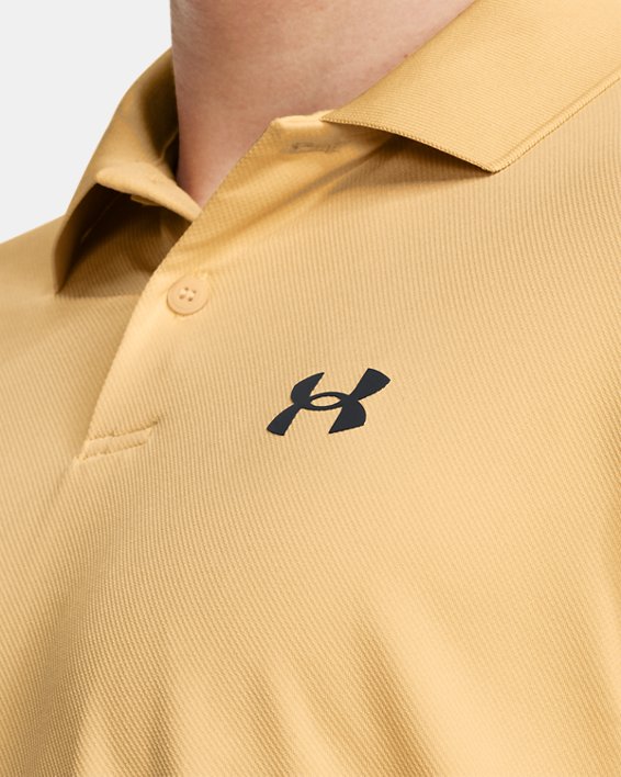 เสื้อโปโล UA Performance 3.0 สำหรับผู้ชาย in Yellow image number 3